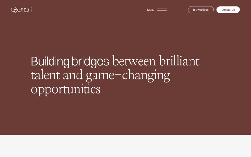 Catenon website homepage