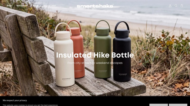 Smartshake website homepage