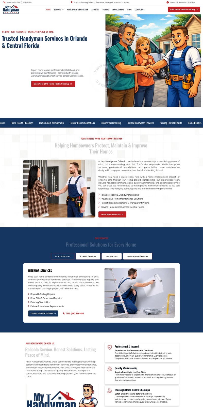 My Handyman Orlando website
